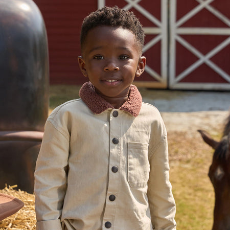 Boys Oyster Herringbone Shacket