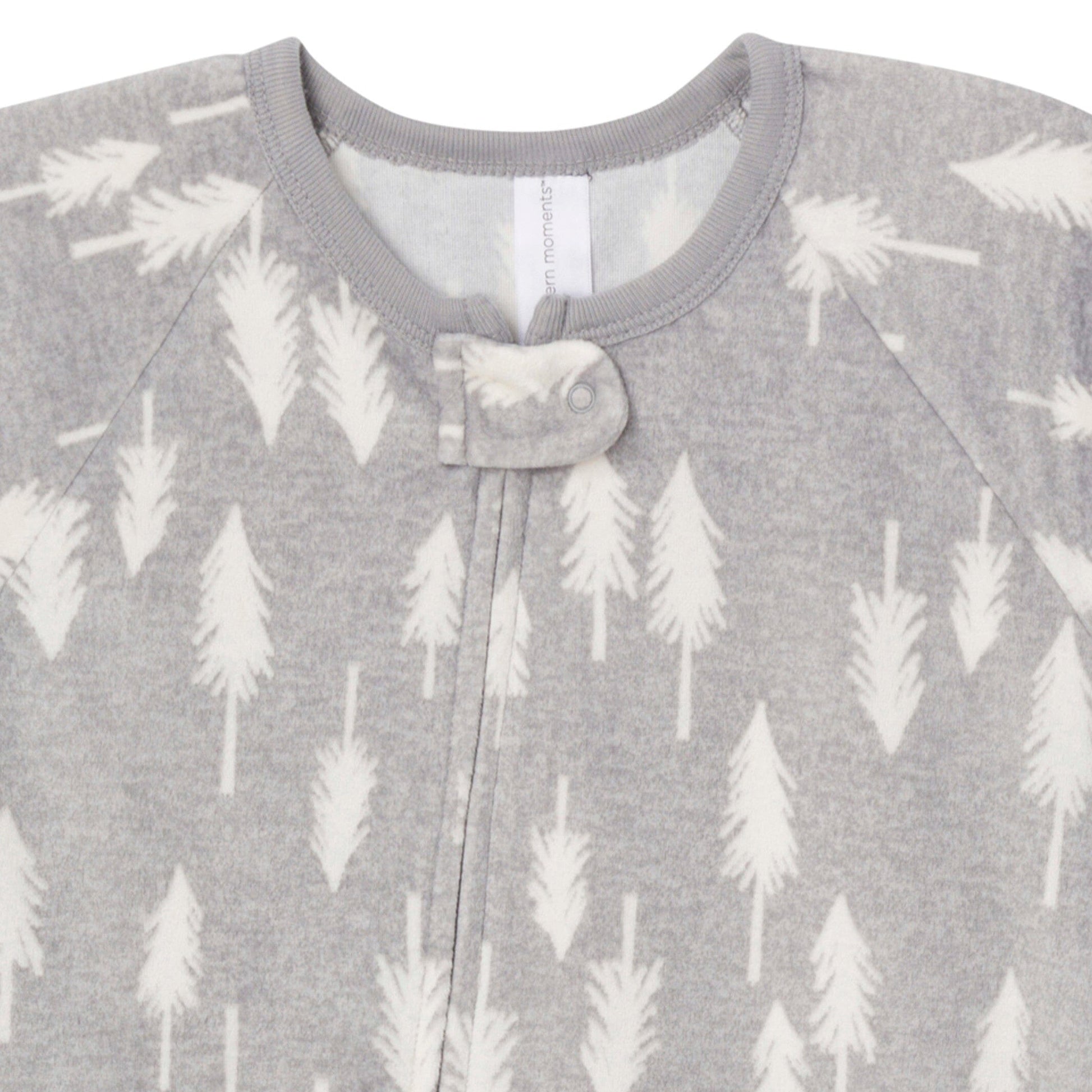 Infant and Toddler Boys Grey Heather Trees Blanket Sleeper