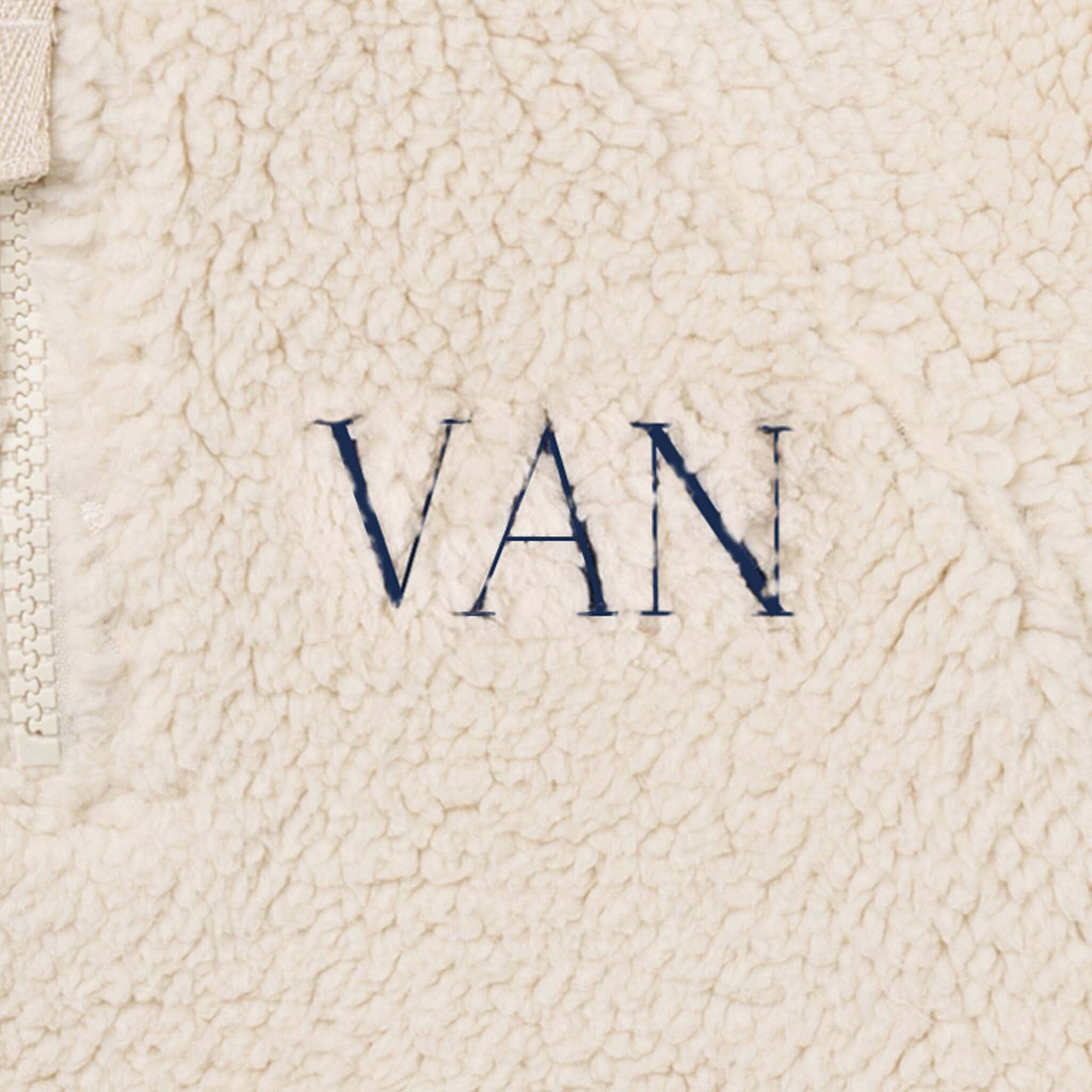 Embroidered Infant & Toddler Boys Light Beige Half-Zip Pullover