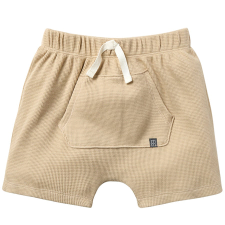 Infant & Toddler Boys Light Brown Harem Kangaroo Pocket Shorts