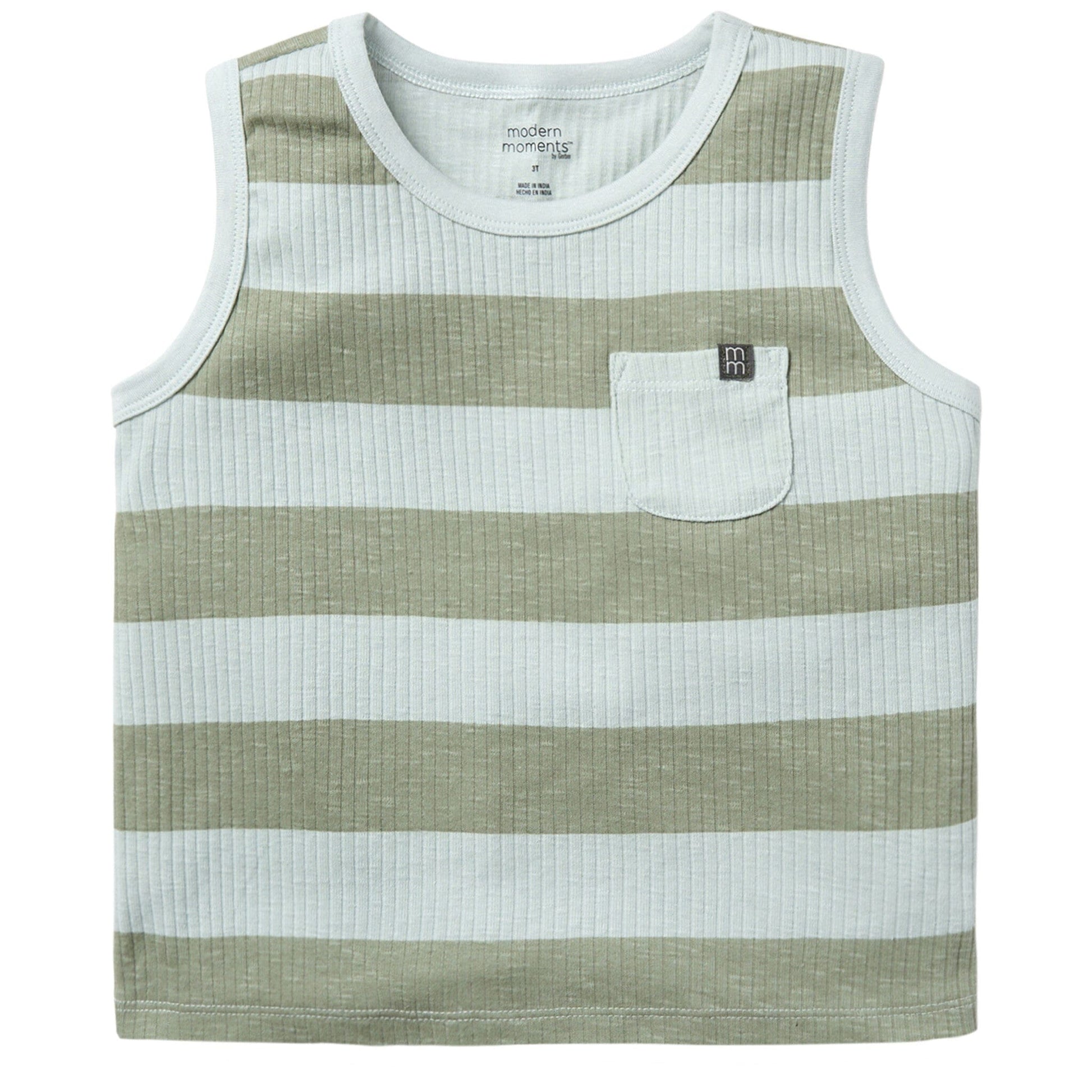 Infant & Toddler Boys Light Sky Stripe Tank Top Tops Modern Moments™ by Gerber® 
