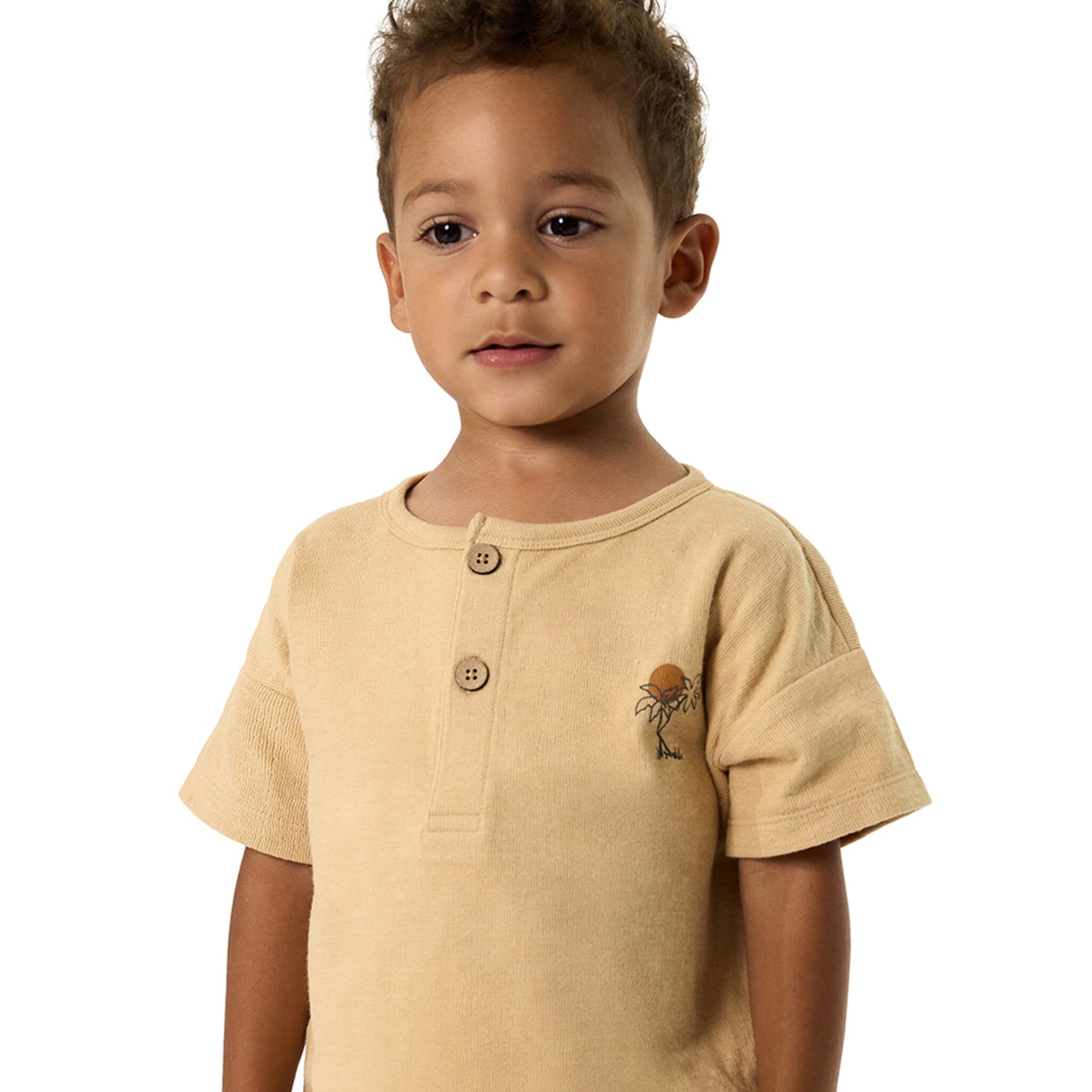 Infant & Toddler Boys Light Tan Henley Top Tops Modern Moments™ by Gerber® 