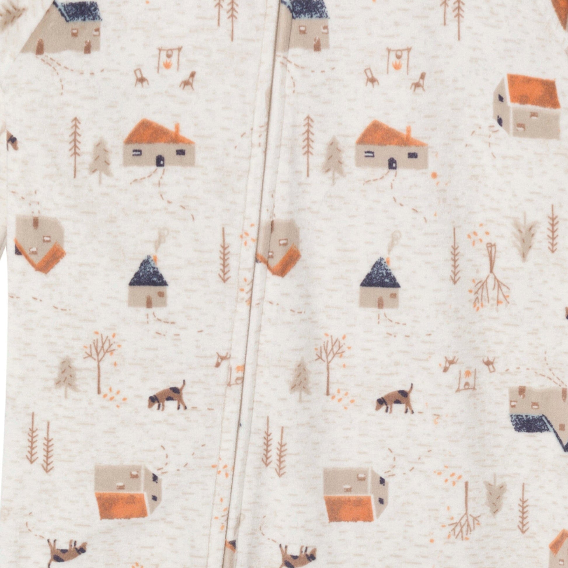 Infant and Toddler Boys Oatmeal Village Blanket Sleeper