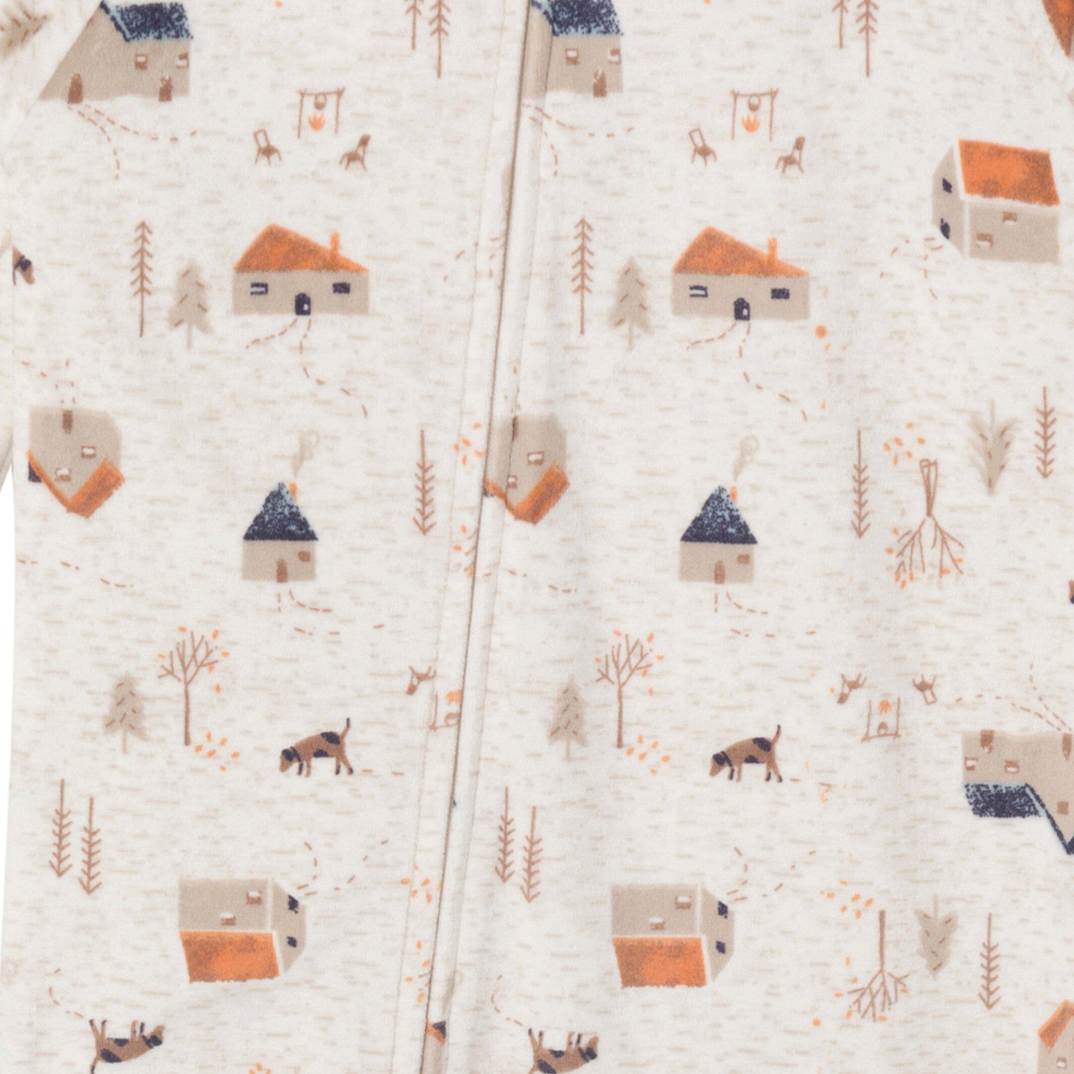 Infant and Toddler Boys Oatmeal Village Blanket Sleeper