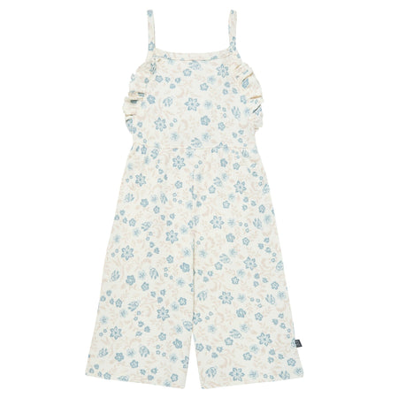 Infant & Toddler Girls Bird Floral Ruffle Wide Leg Romper