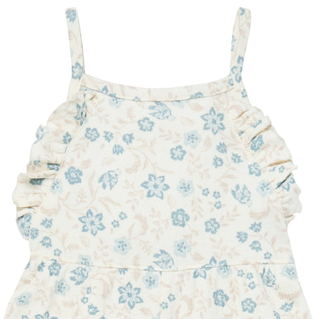 Infant & Toddler Girls Bird Floral Ruffle Wide Leg Romper