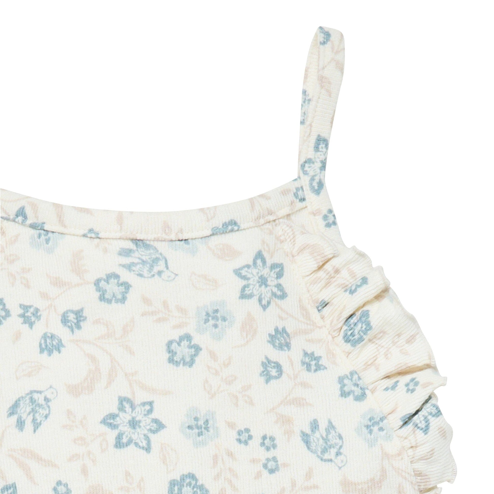 Infant & Toddler Girls Ivory Bird Floral Ruffle Wide Leg Romper rompers Modern Moments™ by Gerber® 