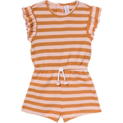 Infant & Toddler Girls Rose Stripe Flutter Sleeve Romper rompers Modern Moments™ by Gerber® 