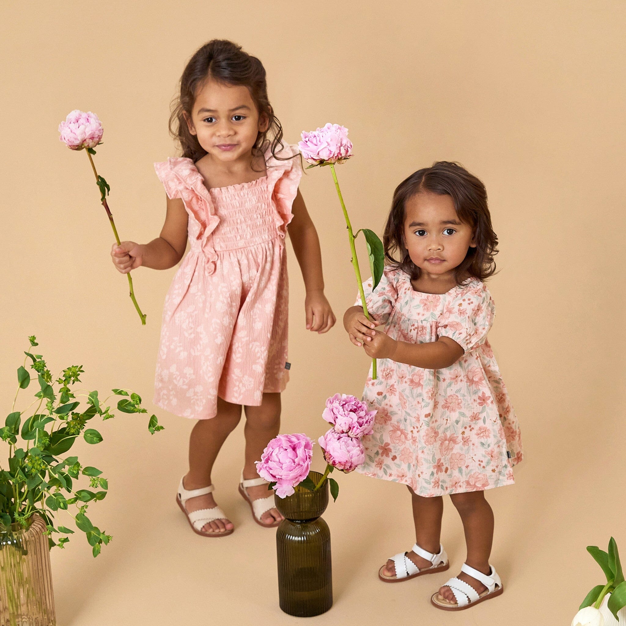 Infant & Toddler Girls Rose Wild Flowers Smocked Ruffle Dress dresses Modern Moments™ by Gerber® 