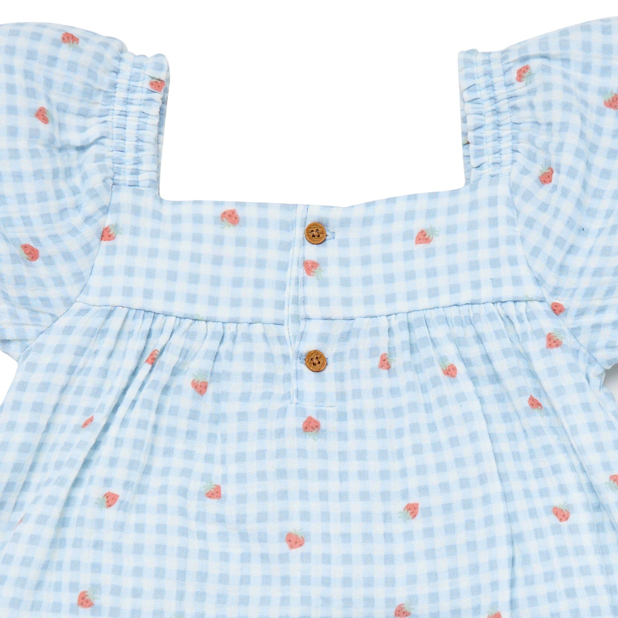 Infant & Toddler Girls Strawberry Gingham Puff Sleeve Dress dresses Modern Moments™ by Gerber® 