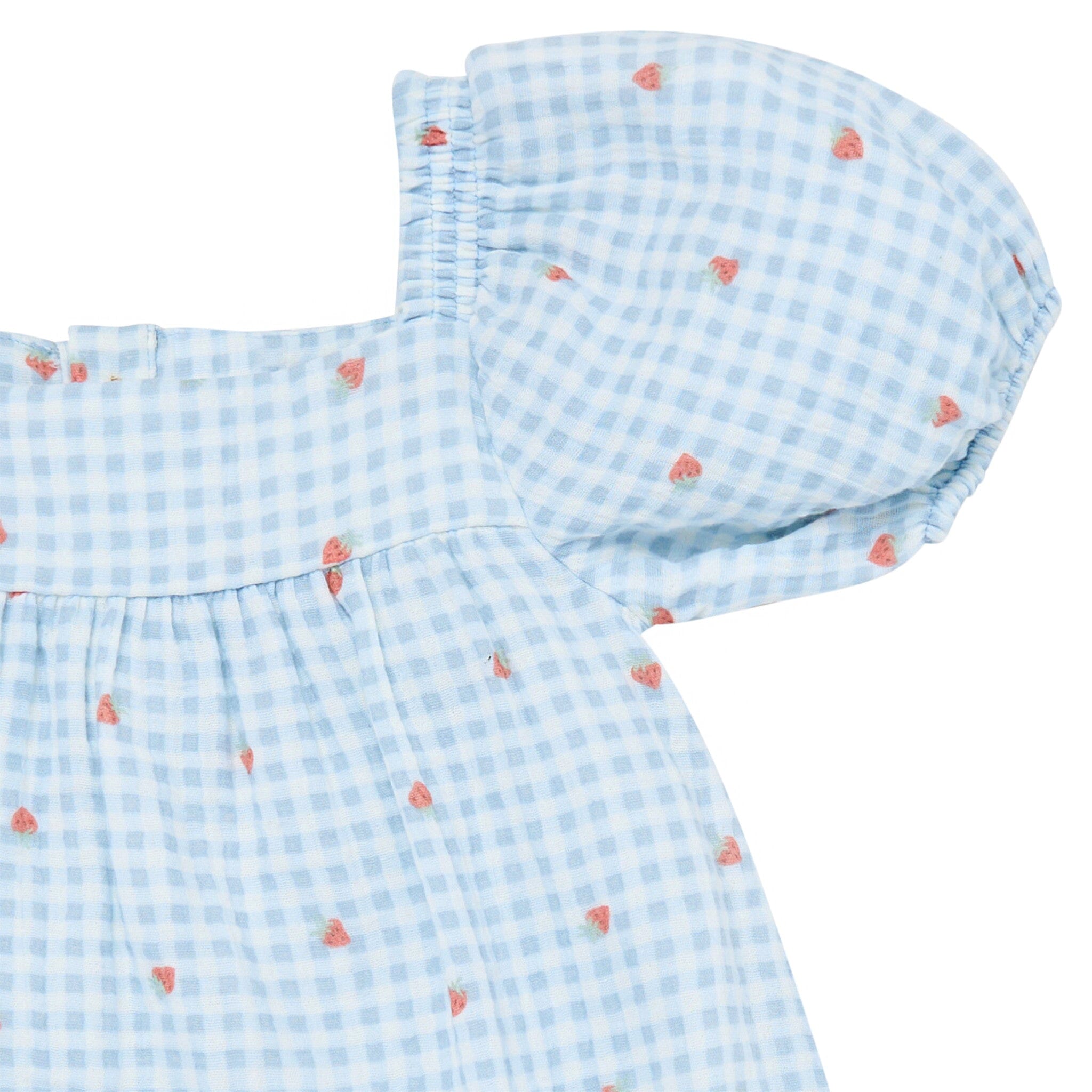 Infant & Toddler Girls Strawberry Gingham Puff Sleeve Dress dresses Modern Moments™ by Gerber® 
