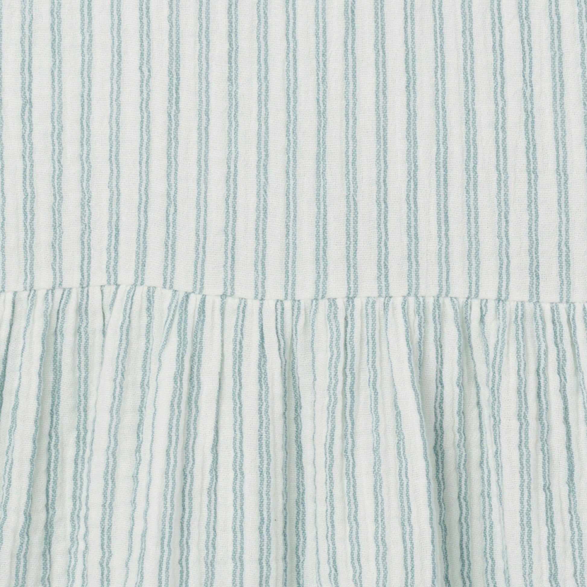 Infant & Baby Girls Teal Stripe Gauze Dress