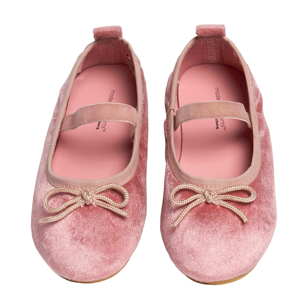 Infant Toddler Girls Pink Velvet Ballet Flats – Gerber Childrenswear