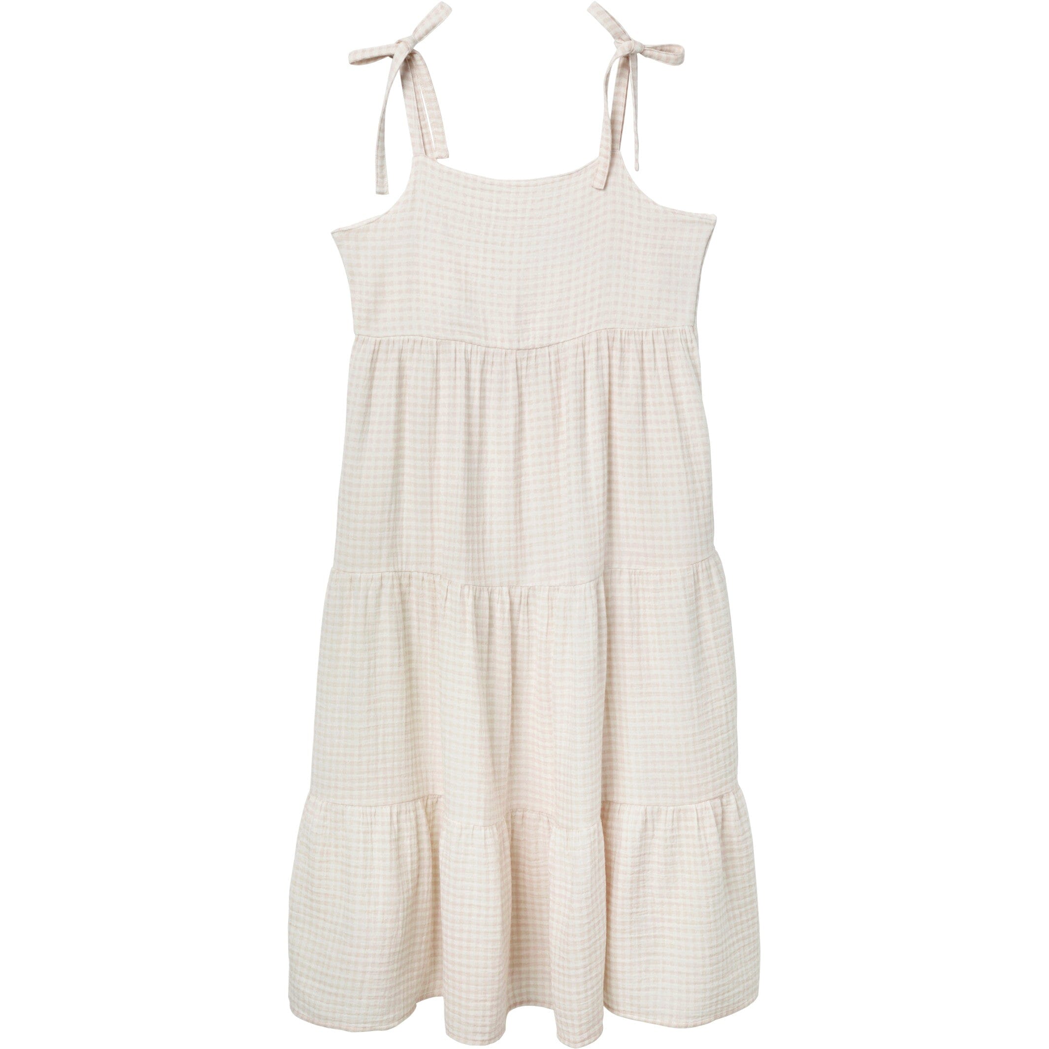 Modern Moments by Gerber Womens Tan Gingham Gauze Dress - XL Modern Moments by Gerber Womens Tan Gingham Gauze Dress - XL