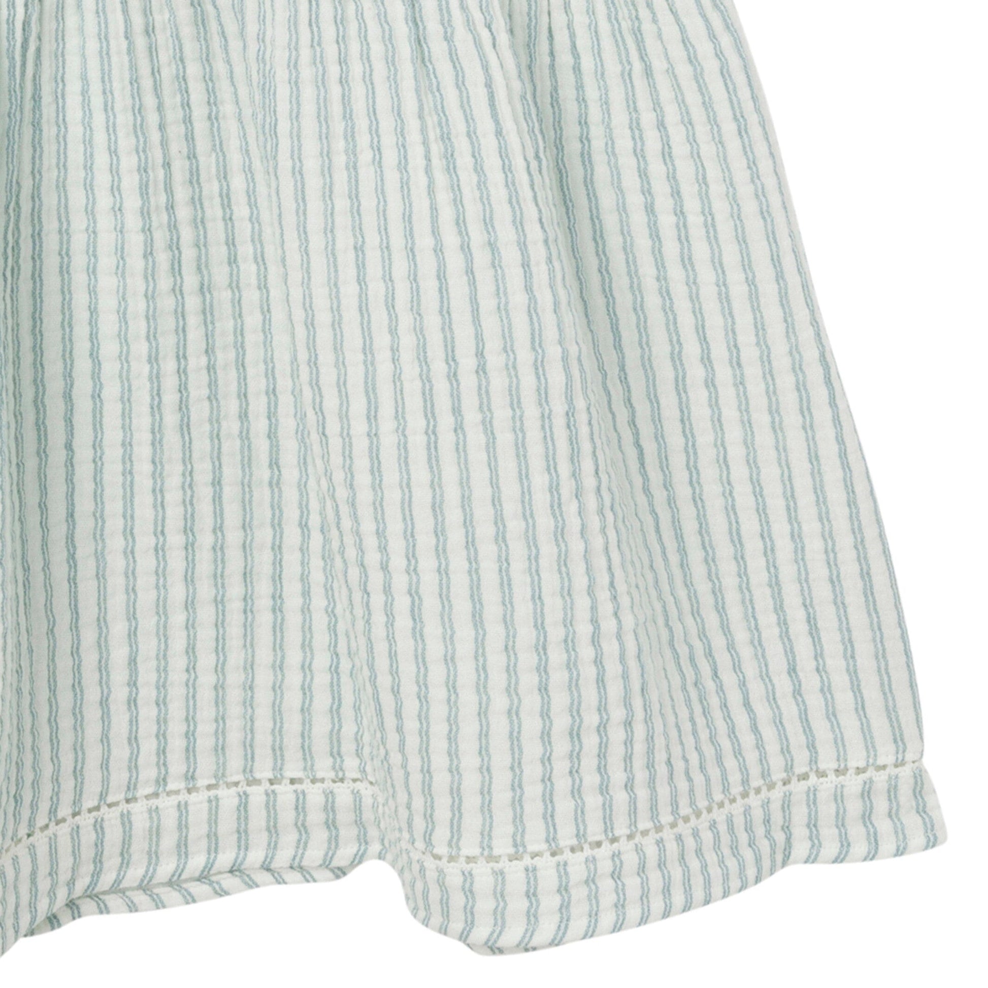 Womens Teal Stripe Gauze Dress