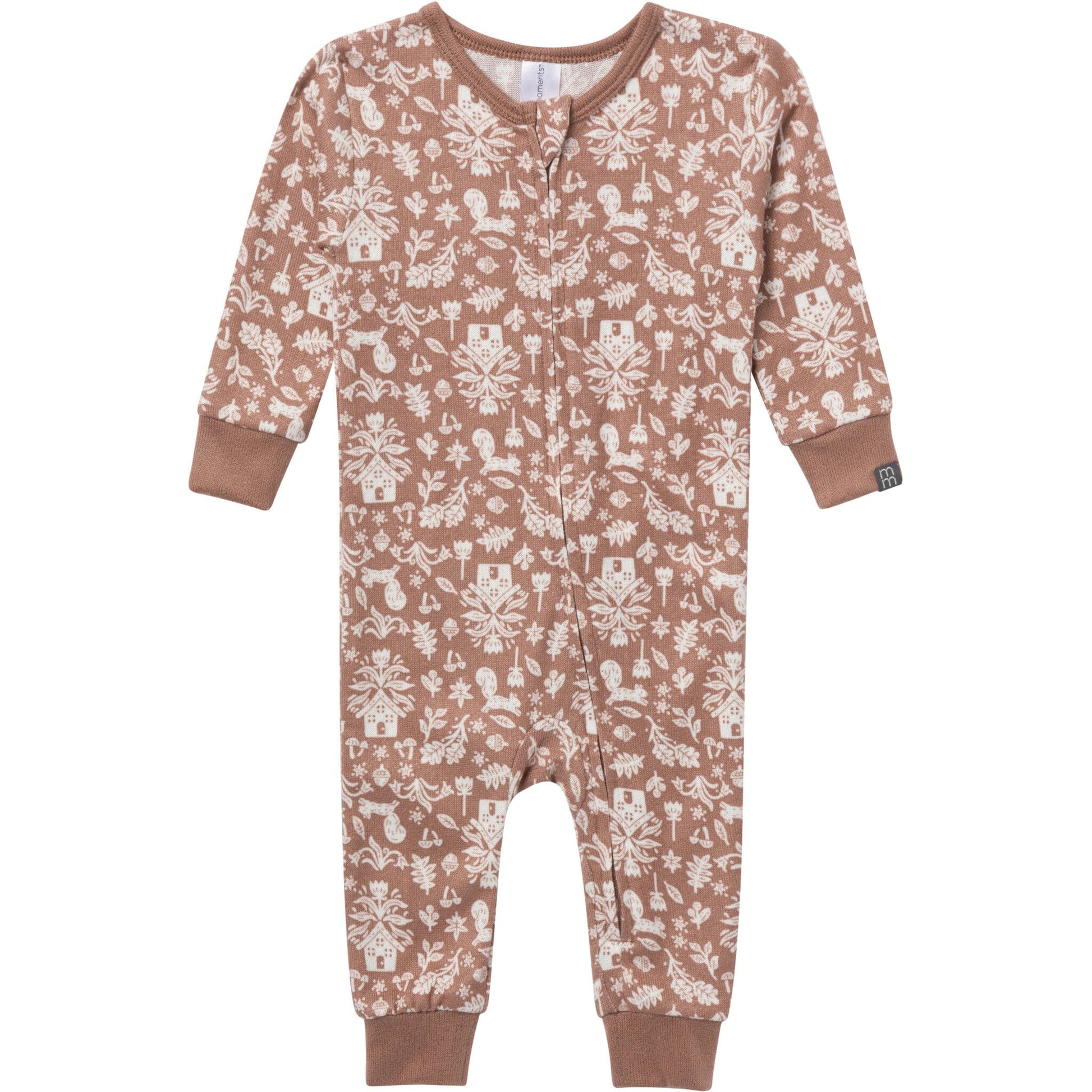 Baby Girls Brown Snug Fitting Footless Pajamas Sleepwear Gerber® 