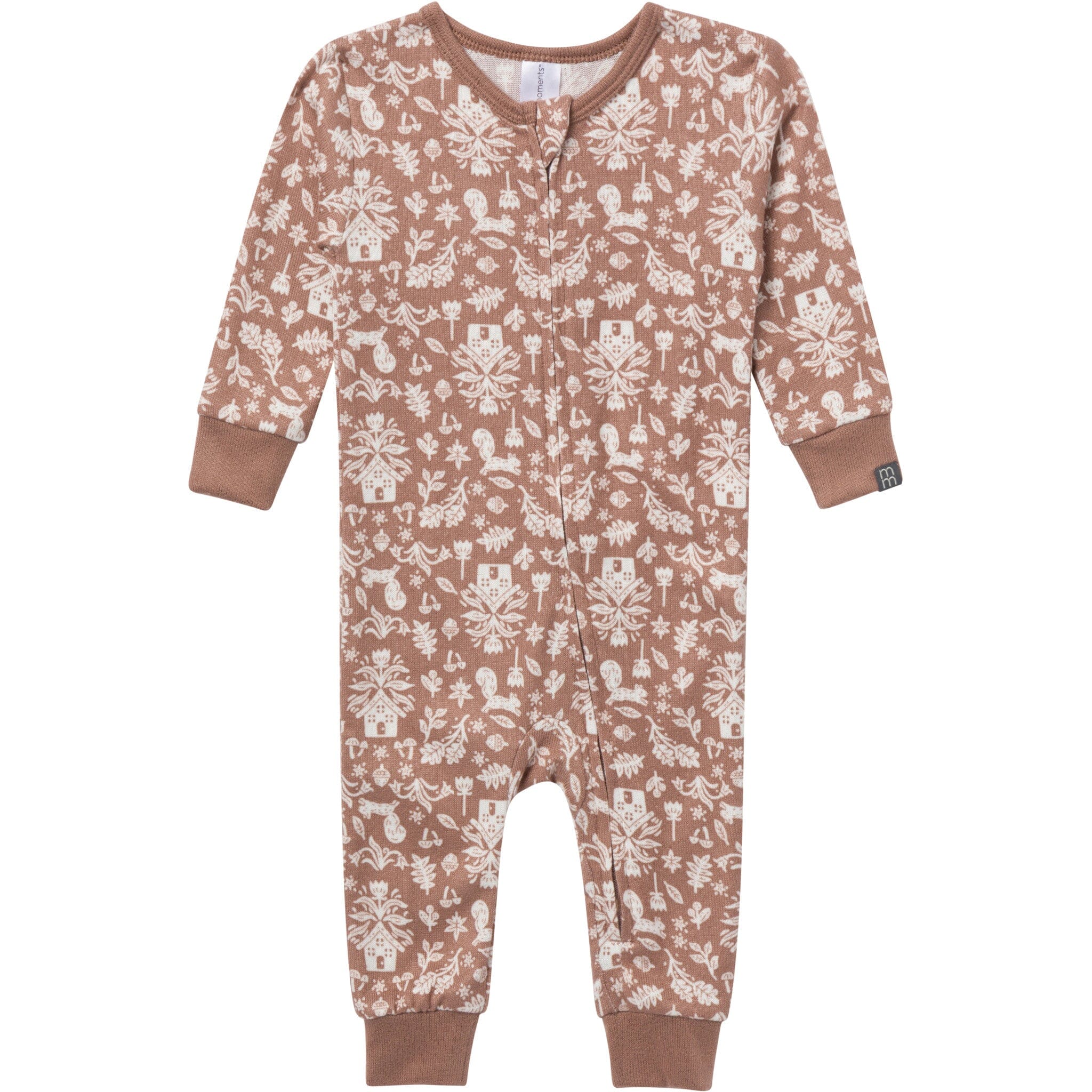 Baby Girls Brown Snug Fitting Footless Pajamas Sleepwear Gerber® 