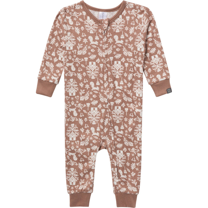 Baby Girls Brown Snug Fitting Footless Pajamas Sleepwear Gerber® 