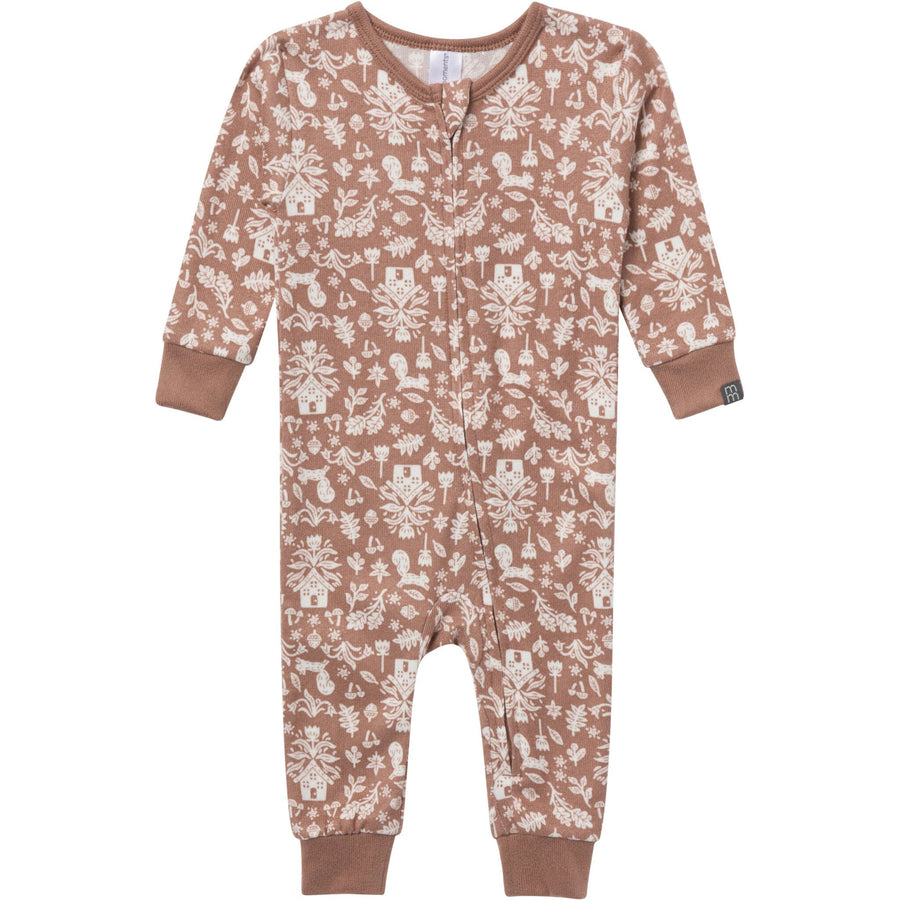 Baby Girls Brown Snug Fitting Footless Pajamas Sleepwear Gerber® 