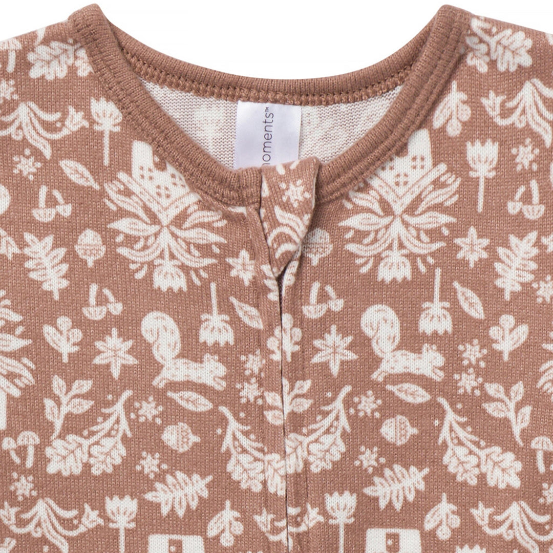 Baby Girls Brown Snug Fitting Footless Pajamas Sleepwear Gerber® 