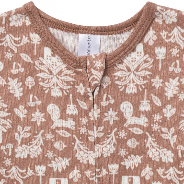 Baby Girls Brown Snug Fitting Footless Pajamas Sleepwear Gerber® 