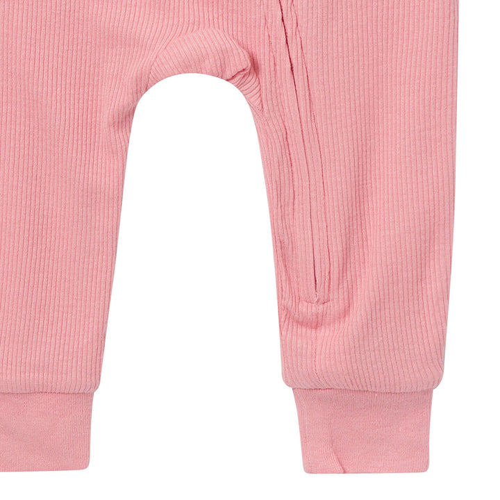 2-Pack Baby Girls Peach and Off-White Viscose Snug Fitting Footless Pajamas Sleepwear Gerber® 