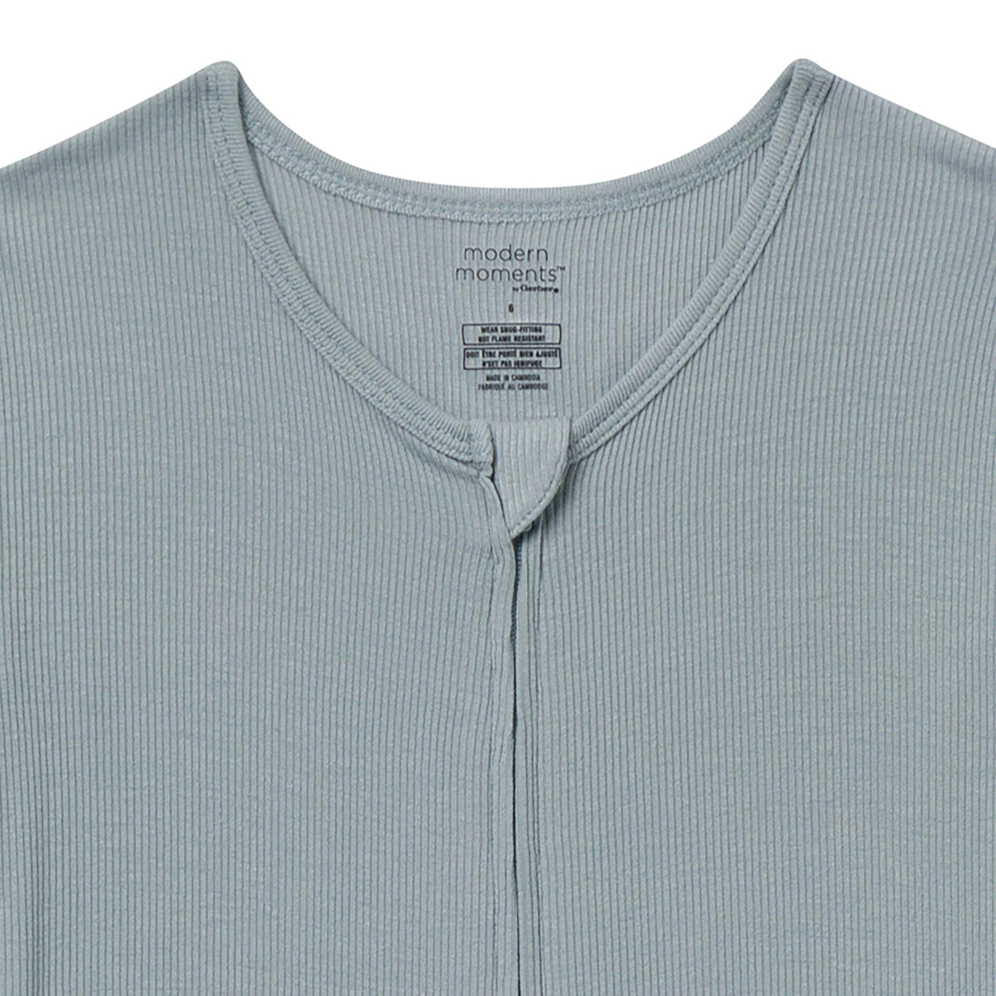 2-Pack Baby Neutral Blue Viscose Snug Fitting Footless Pajamas Sleepwear Gerber® 