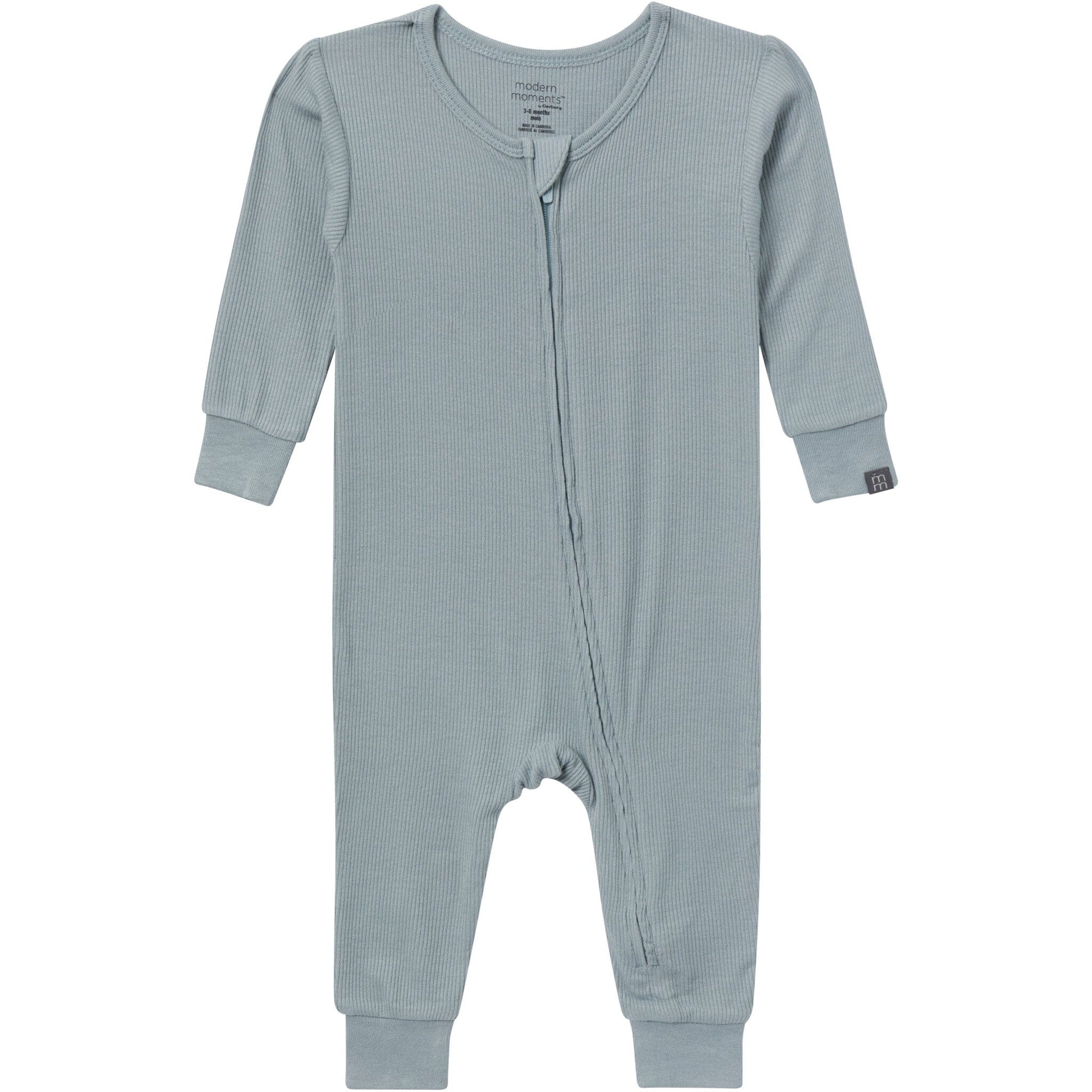 2-Pack Baby Neutral Blue Viscose Snug Fitting Footless Pajamas Sleepwear Gerber® 