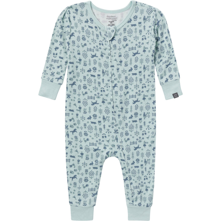 2-Pack Baby Neutral Blue Viscose Snug Fitting Footless Pajamas Sleepwear Gerber® 