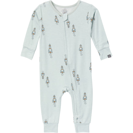 2-Pack Baby & Toddler Boys Light Sky Spaceship Viscose Snug Fit Footless Pajamas