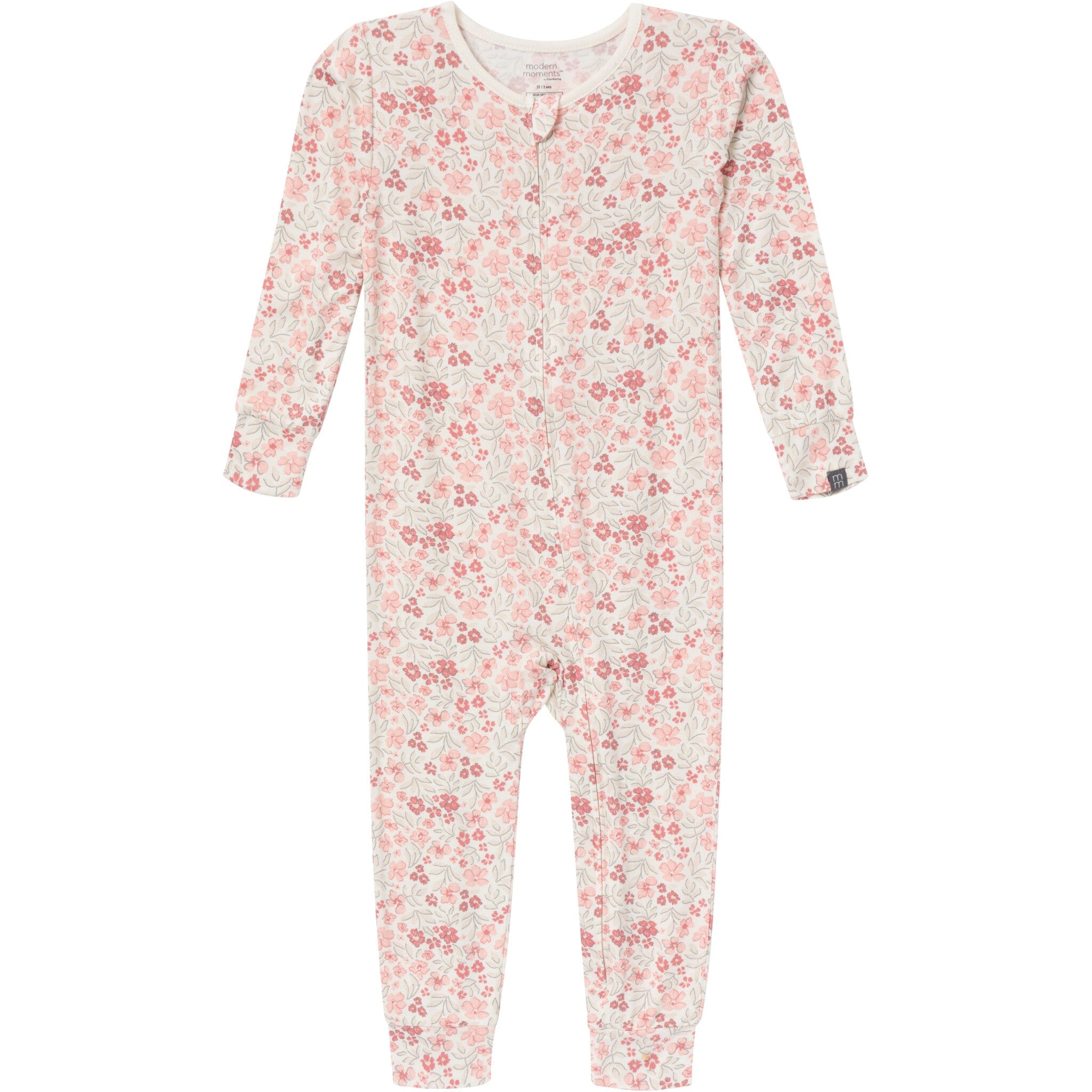 2-Pack Baby & Toddler Girls Ivory Floral Tight Fitting Footless Pajamas sleepwear Modern Moments™ by Gerber® 