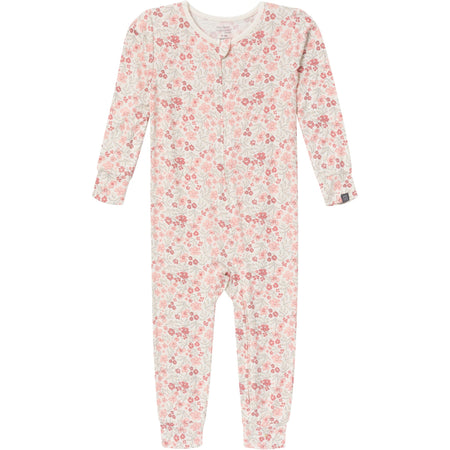 2-Pack Baby & Toddler Girls Ivory Floral Viscose Snug Fit Footless Pajamas
