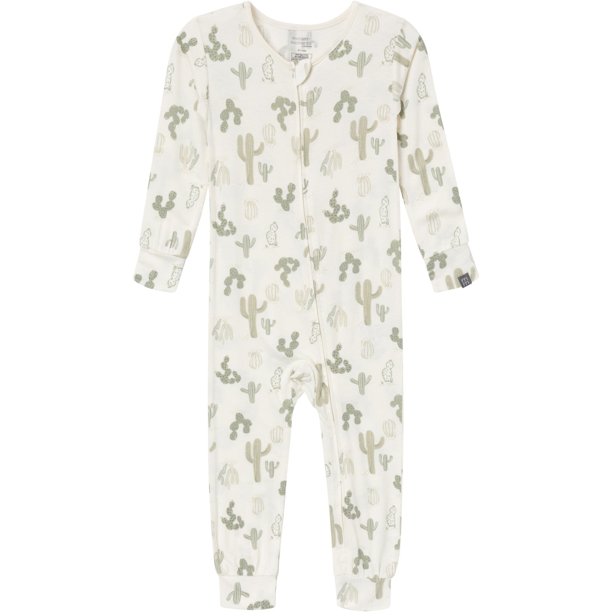 2-Pack Baby & Toddler Neutral Ivory Cactus Tight Fitting Footless Pajamas sleepwear Modern Moments™ by Gerber® 
