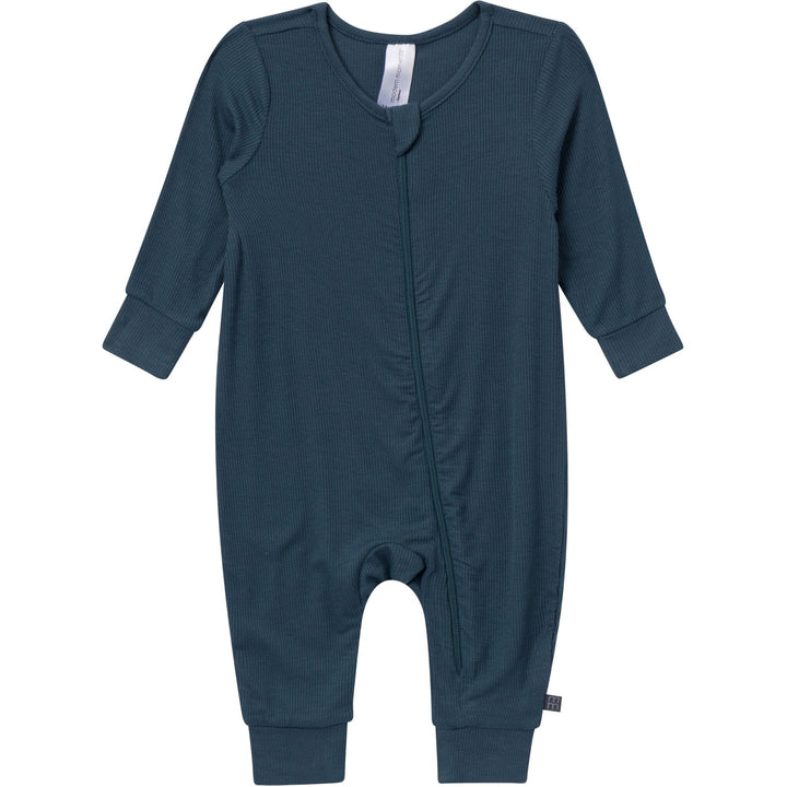 2-Pack Baby Boys Blue Long Sleeve Footless Romper Rompers Gerber® 