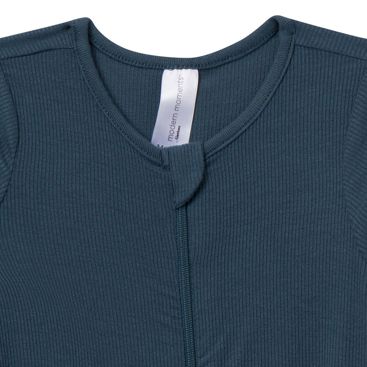 2-Pack Baby Boys Blue Long Sleeve Footless Romper Rompers Gerber® 