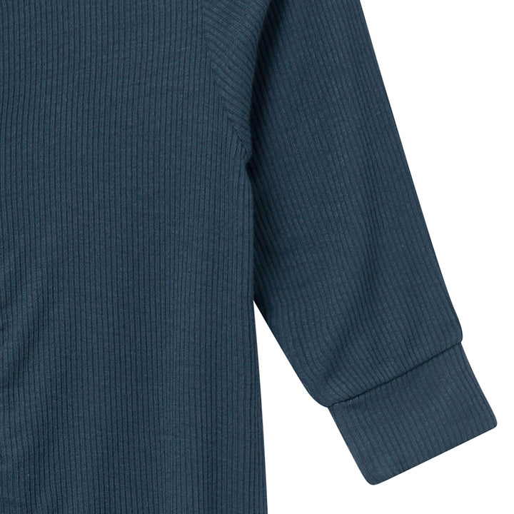 2-Pack Baby Boys Blue Long Sleeve Footless Romper Rompers Gerber® 