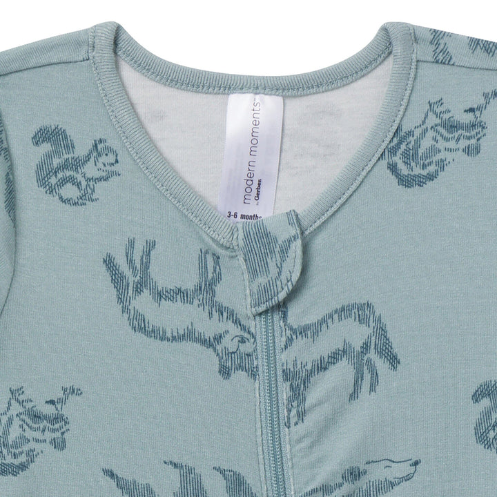 2-Pack Baby Boys Blue Long Sleeve Footless Romper Rompers Gerber® 