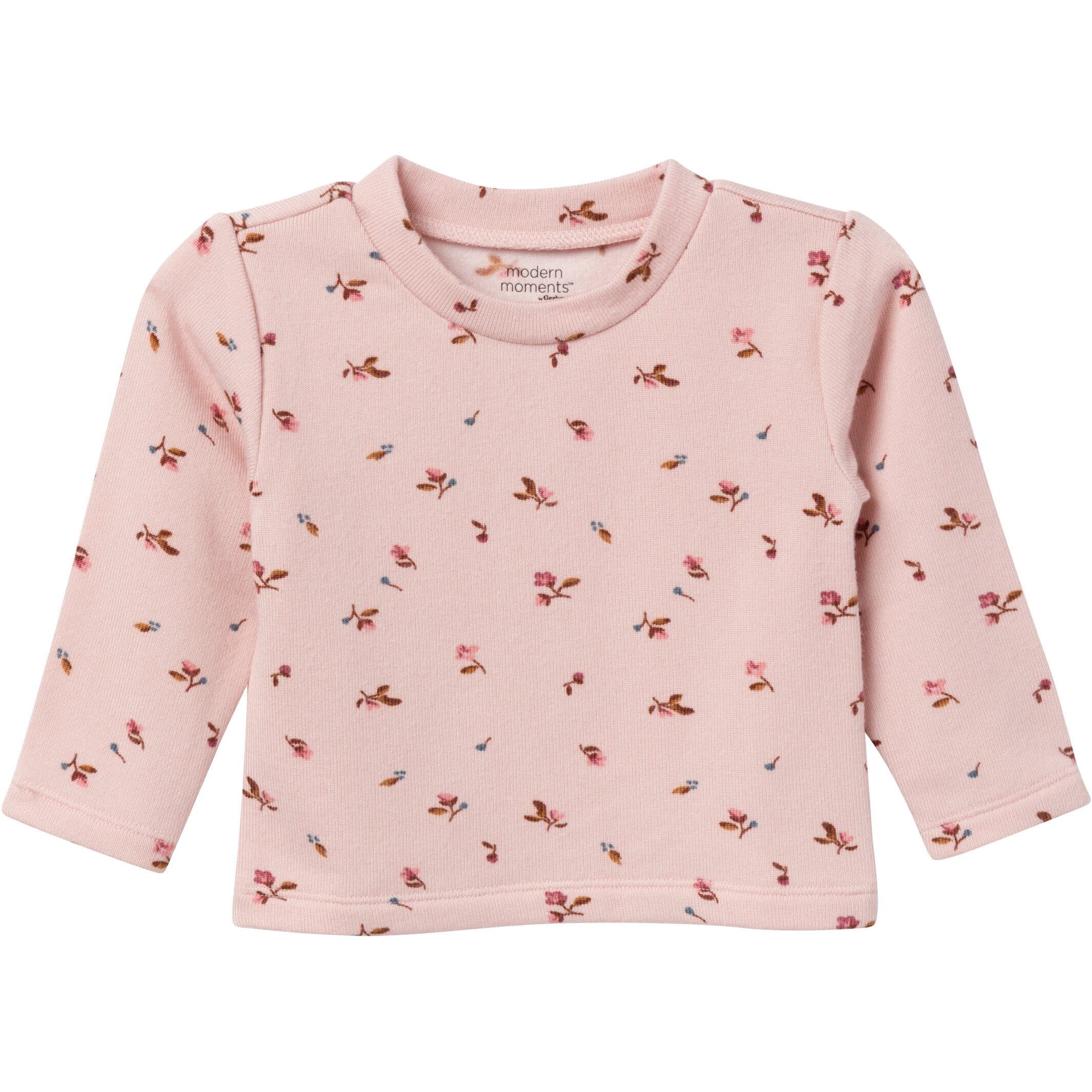 2-Piece Baby Girls Dark Rose Microplush Overall