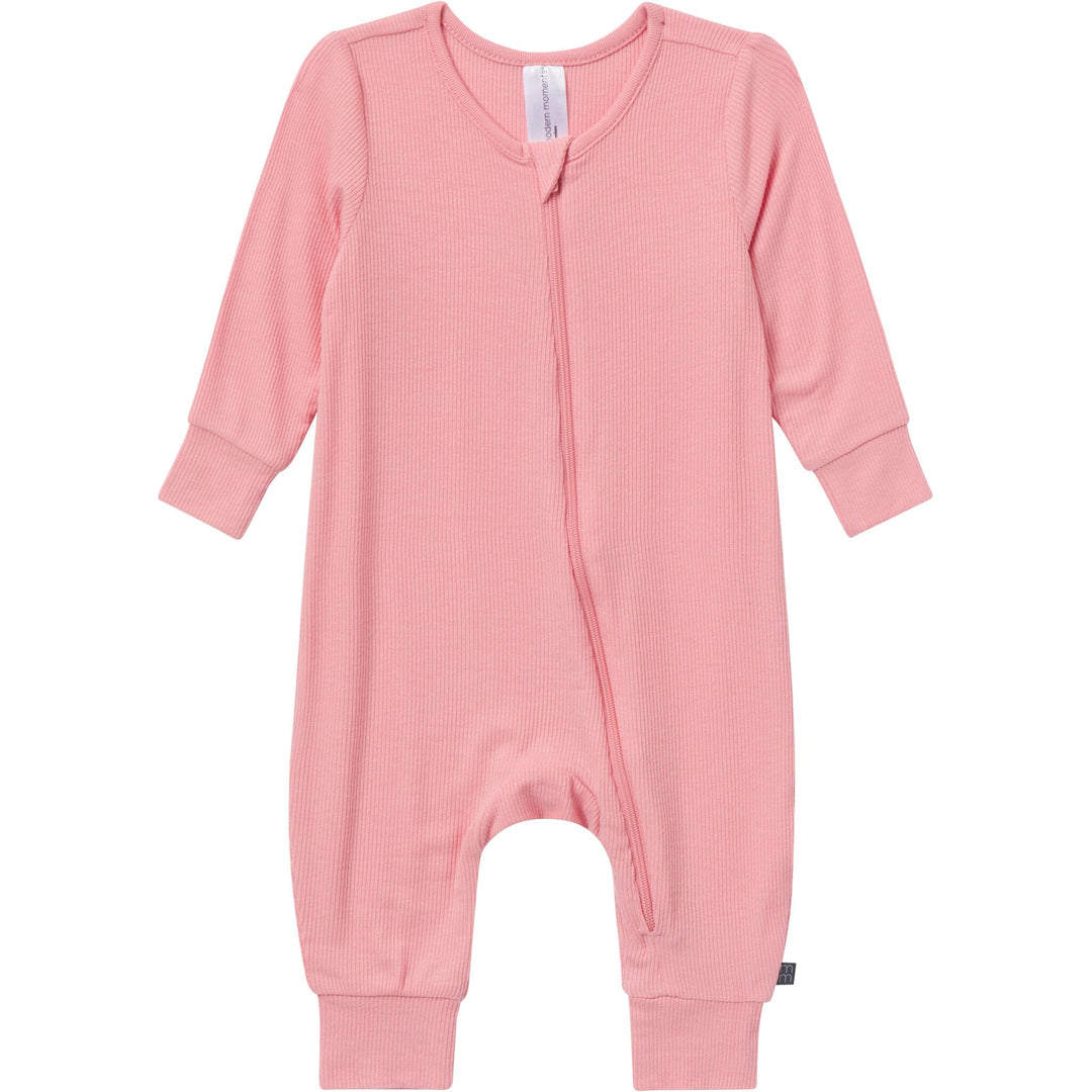 2-Pack Baby Girls Pink Long Sleeve Footless Romper Rompers Gerber® 