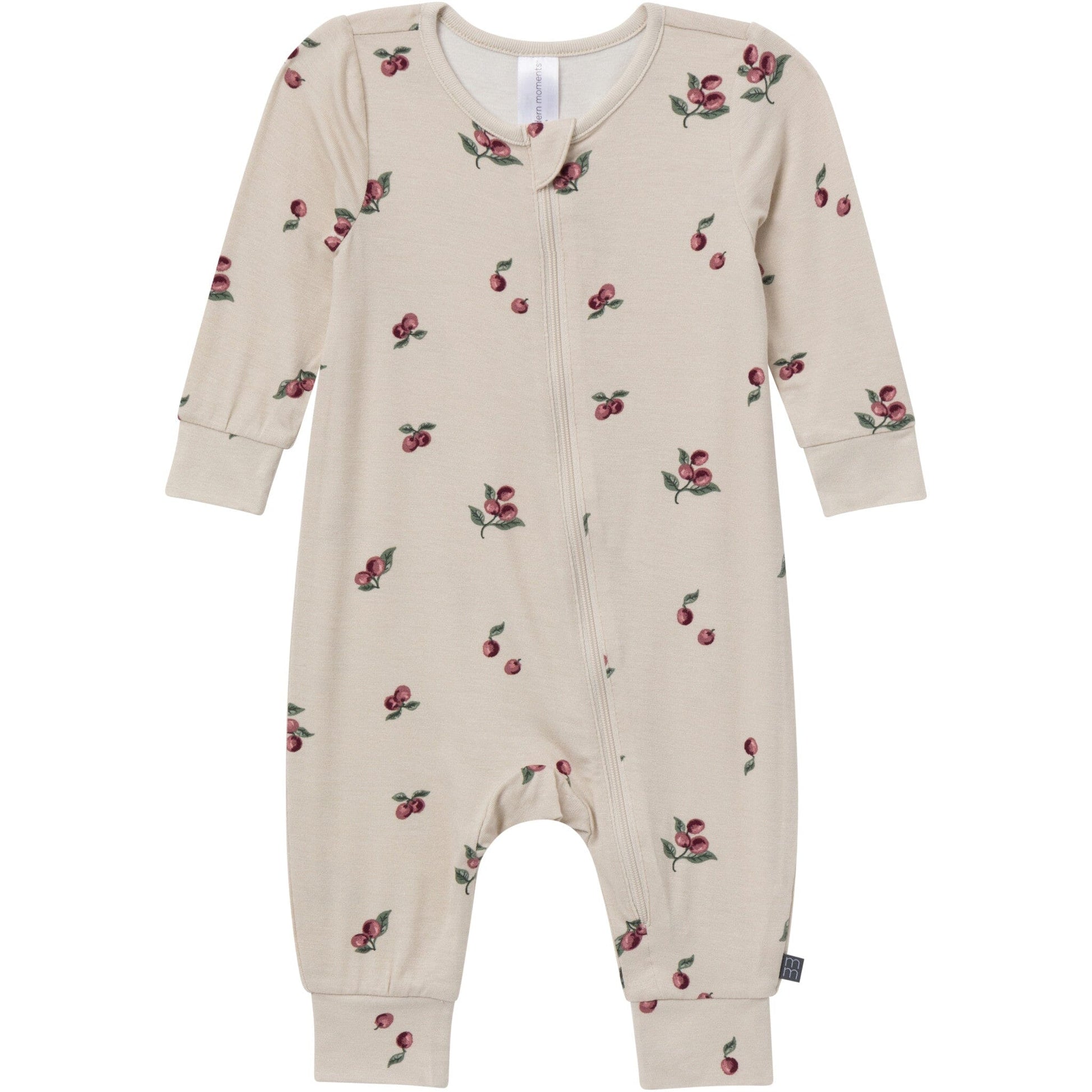 2-Pack Baby Neutral Gray and Purple Long Sleeve Footless Romper Rompers Gerber® 