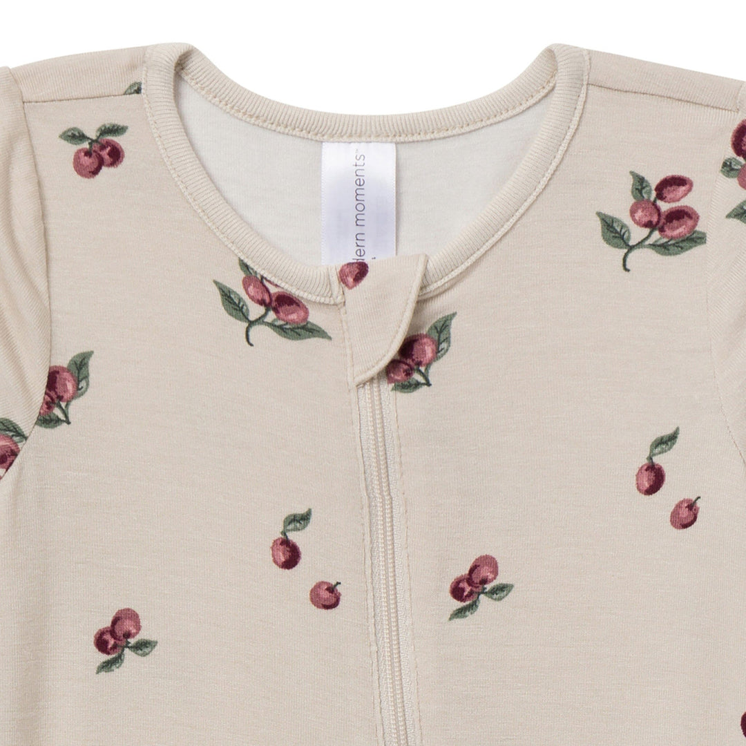 2-Pack Baby Neutral Gray and Purple Long Sleeve Footless Romper Rompers Gerber® 