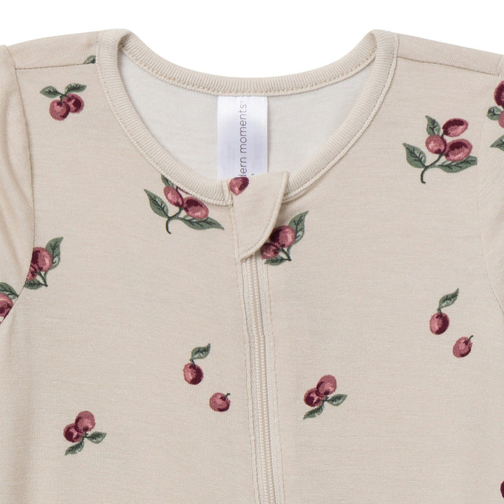 2-Pack Baby Neutral Gray and Purple Long Sleeve Footless Romper Rompers Gerber® 