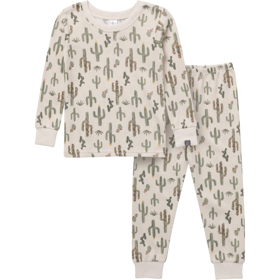 2-Piece Baby Neutral Christmas Cactus Snug Fitting Footless Pajama Set Sleepwear Gerber® 