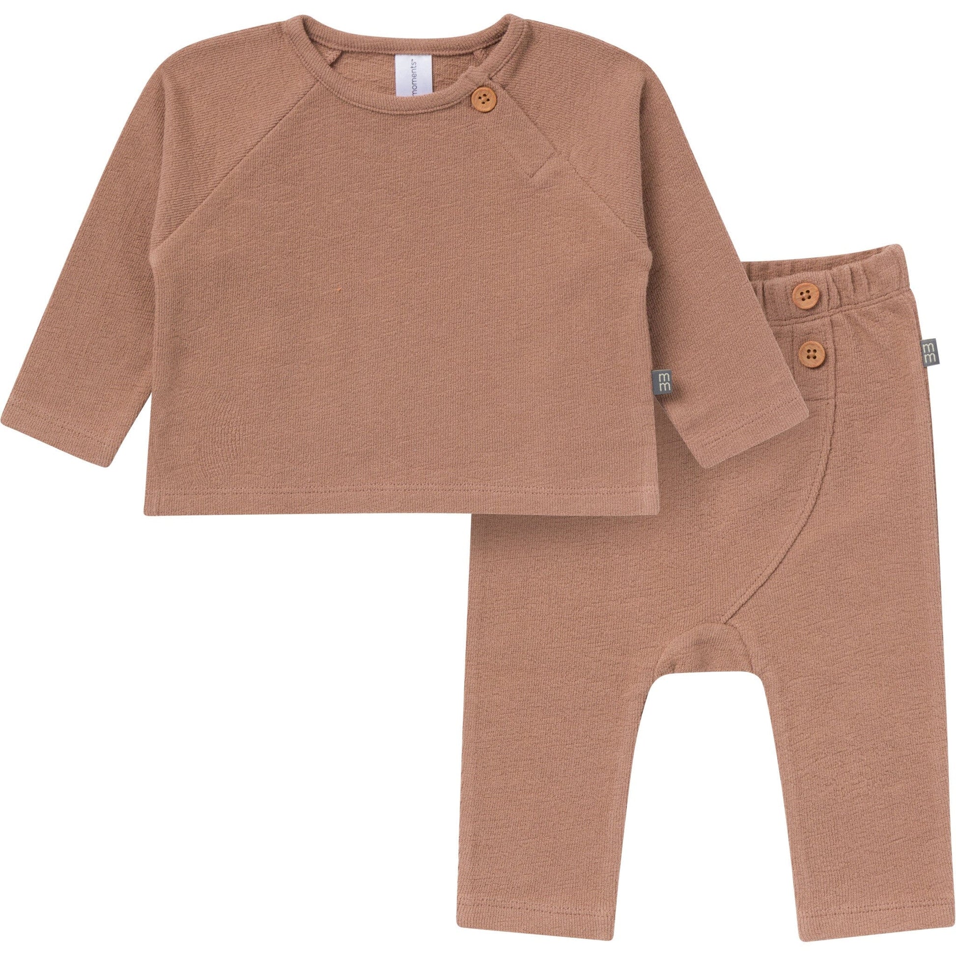 2-Piece Baby Boys Brown Raglan Top and Pant Set Outfits & Sets Gerber® 