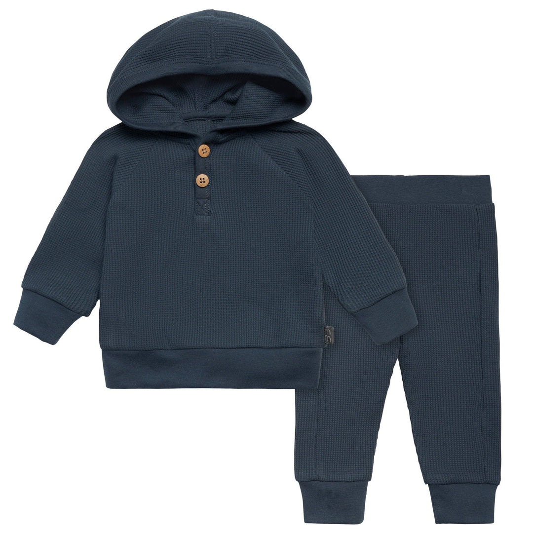 2-Piece Baby Boys Navy Waffle Hoodie and Pant Set – Gerber