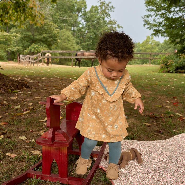 2-Piece Baby Girls Apple Cinnamon Floral Dress and Tights Set Dresses Gerber® 