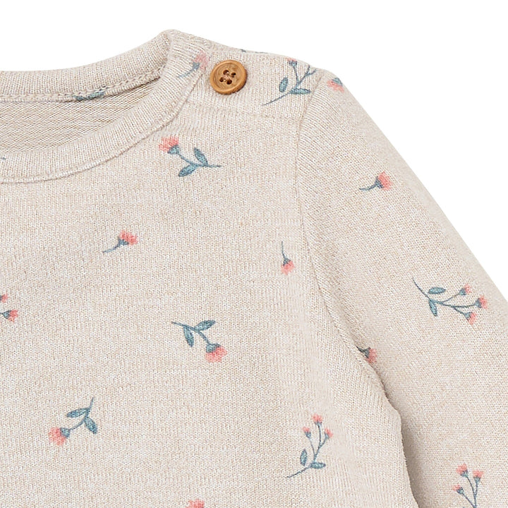 2-Piece Baby Girls Beige Heather Peplum Top and Pants Outfits & Sets Gerber® 