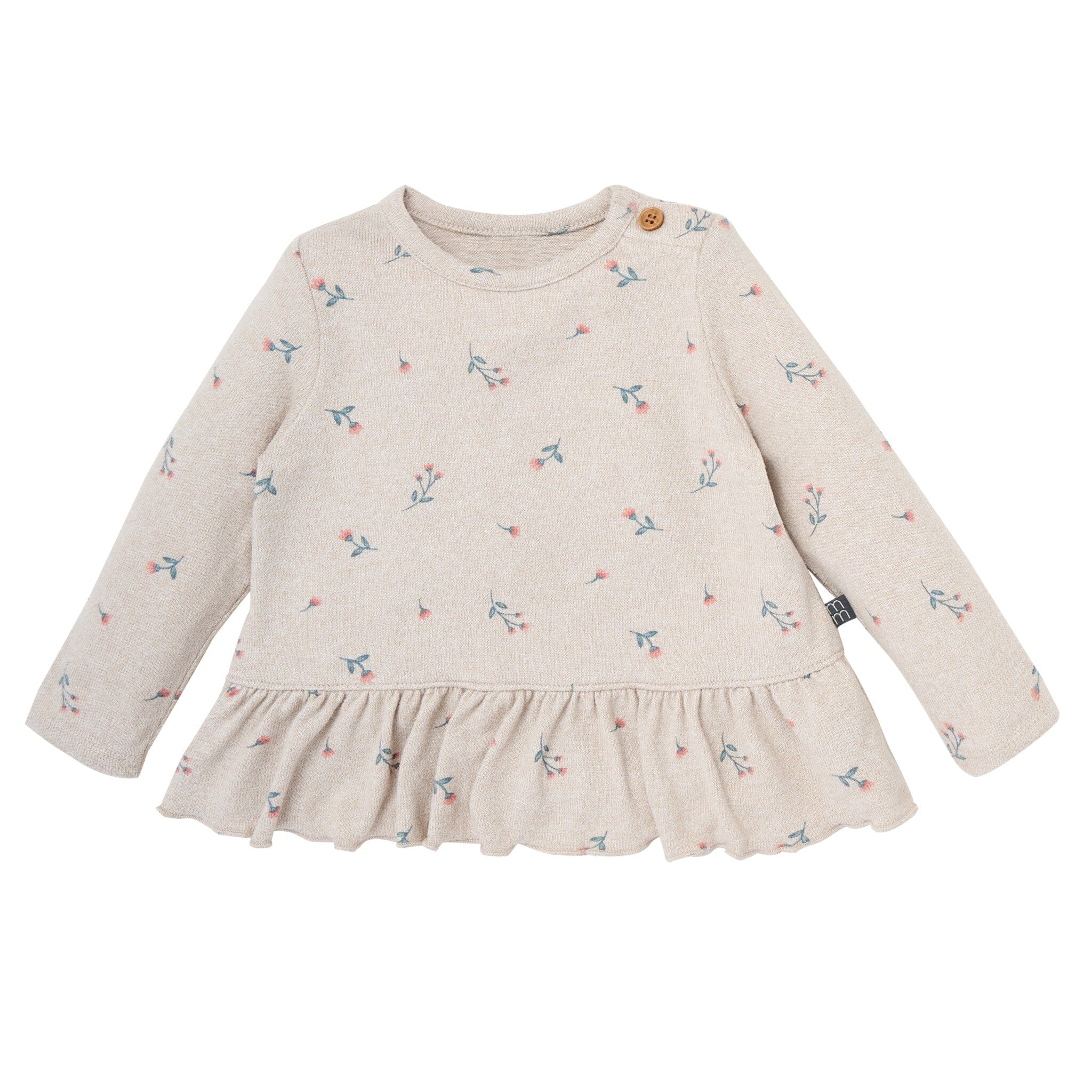 2-Piece Baby Girls Beige Heather Peplum Top and Pants Outfits & Sets Gerber® 