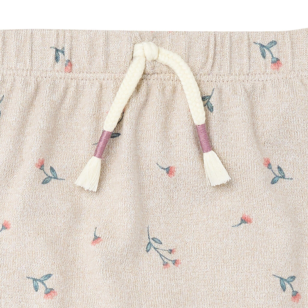 2-Piece Baby Girls Beige Heather Peplum Top and Pants Outfits & Sets Gerber® 