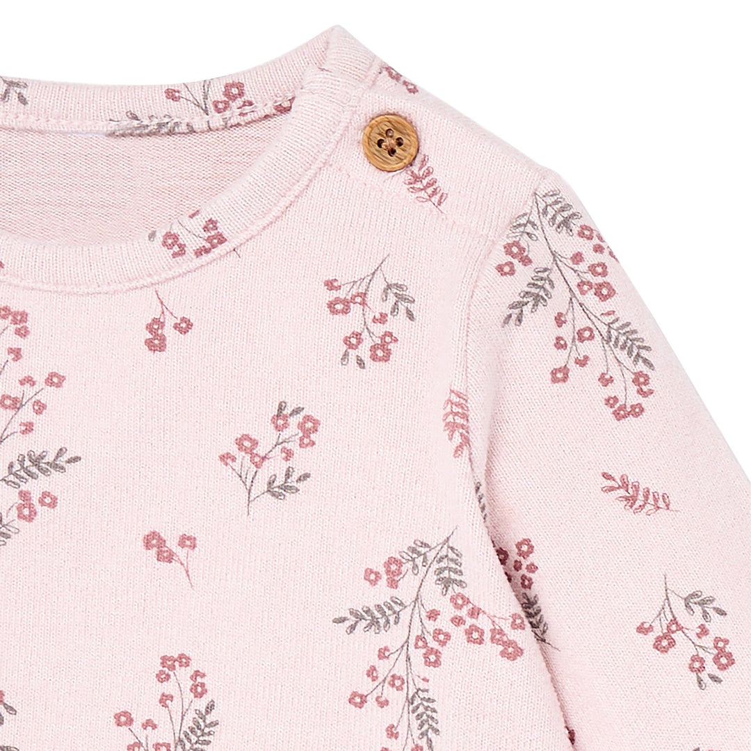 2-Piece Baby Girls Blush Heather Peplum Top and Pants Outfits & Sets Gerber® 